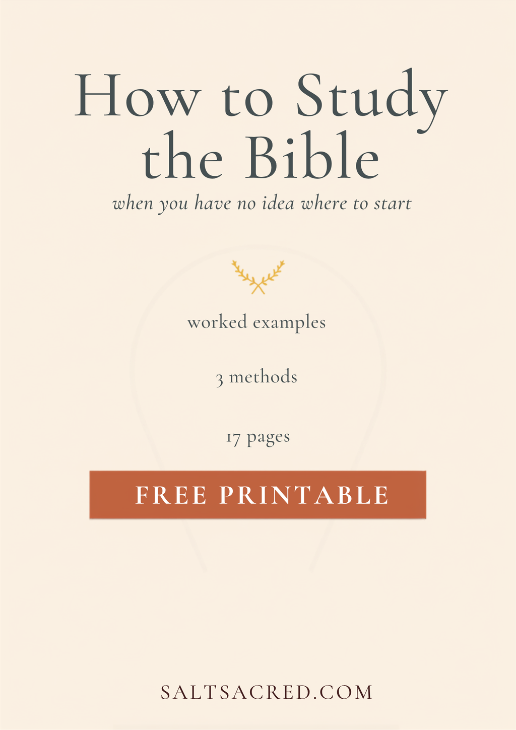 How to Study the Bible – Free Printable PDF Guide
