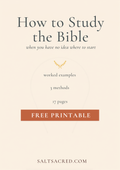 How to Study the Bible – Free Printable PDF Guide
