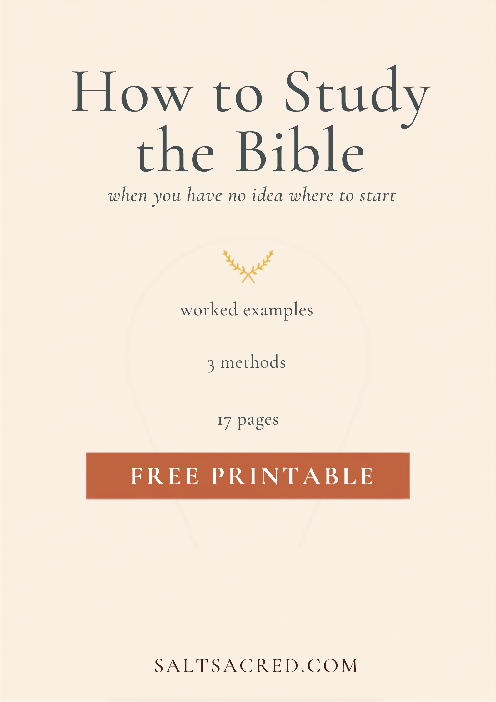 How to Study the Bible – Free Printable PDF Guide