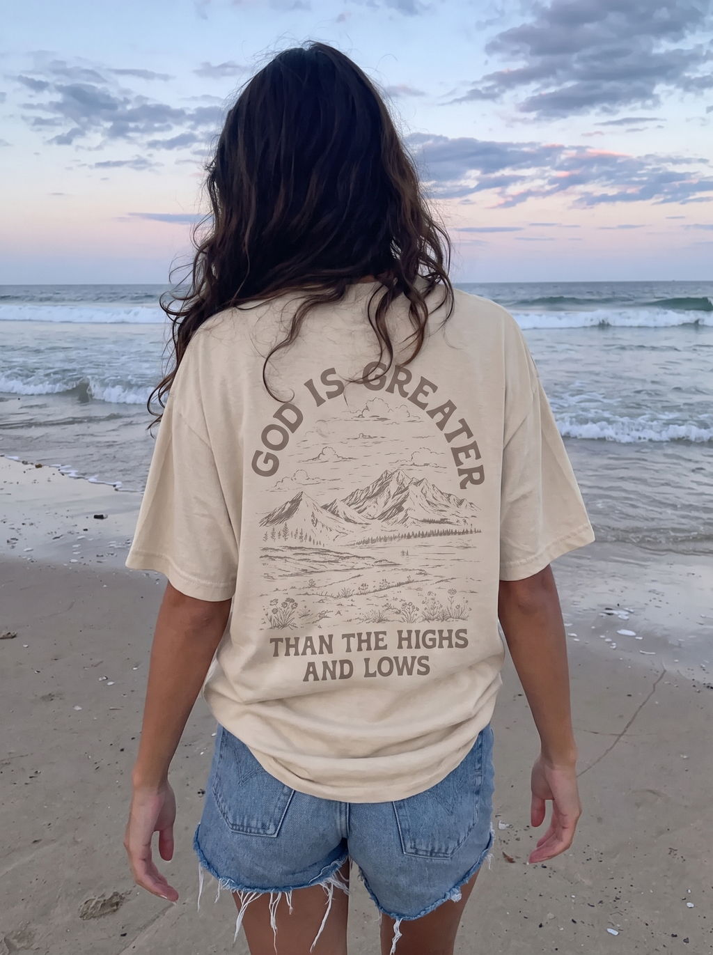 God Is Greater Than the Highs and Lows T Shirt — French Oak